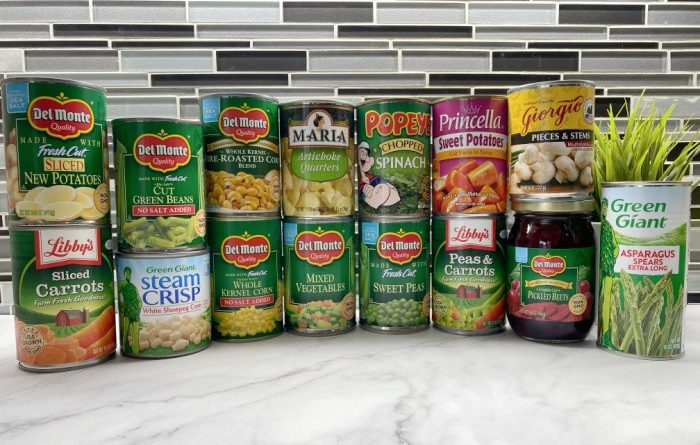 Canned vegetable diet