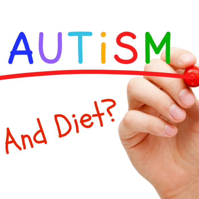Autism diet menu