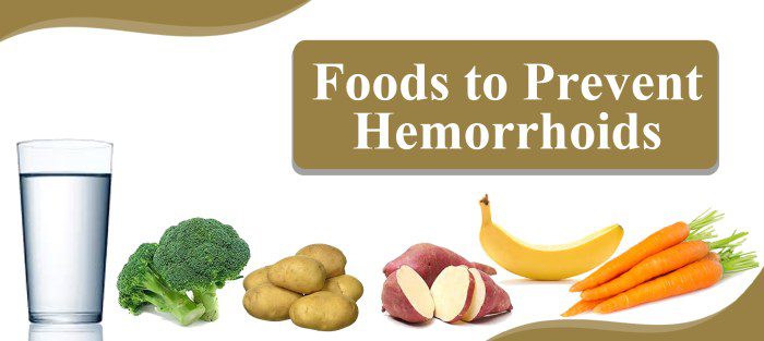 Diet to prevent hemorrhoids