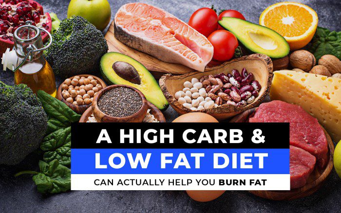 High fat diet and low fat diet