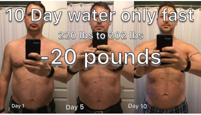 Water diet weight loss results